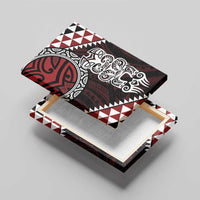 Red Aotearoa Niho Taniwha Canvas Wall Art Maori Mythology Tooth - Taniko Motifs LT14 - Polynesian Pride