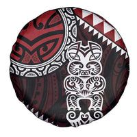 Red Aotearoa Niho Taniwha Spare Tire Cover Maori Mythology Tooth - Taniko Motifs LT14 - Polynesian Pride