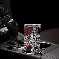 Red Aotearoa Niho Taniwha Tumbler Cup Maori Mythology Tooth - Taniko Motifs LT14 - Polynesian Pride