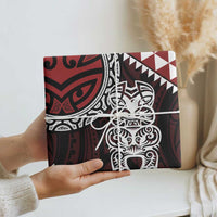 Red Aotearoa Niho Taniwha Wrapping Paper Maori Mythology Tooth - Taniko Motifs - Polynesian Pride
