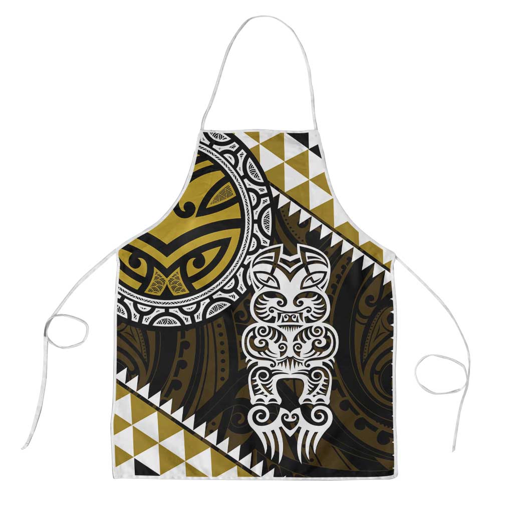 Yellow Aotearoa Niho Taniwha Apron Maori Mythology Tooth - Taniko Motifs - Polynesian Pride