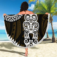 Yellow Aotearoa Niho Taniwha Beach Blanket Maori Mythology Tooth - Taniko Motifs LT14 - Polynesian Pride