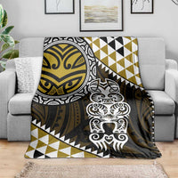 Yellow Aotearoa Niho Taniwha Blanket Maori Mythology Tooth - Taniko Motifs LT14 - Polynesian Pride