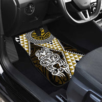 Yellow Aotearoa Niho Taniwha Car Mats Maori Mythology Tooth - Taniko Motifs LT14 - Polynesian Pride