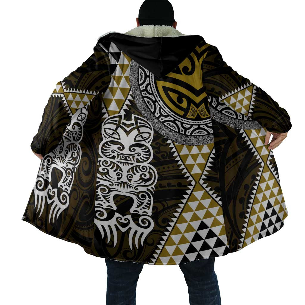 Yellow Aotearoa Niho Taniwha Cloak Maori Mythology Tooth - Taniko Motifs - Polynesian Pride