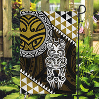 Yellow Aotearoa Niho Taniwha Garden Flag Maori Mythology Tooth - Taniko Motifs LT14 Garden Flag Yellow - Polynesian Pride