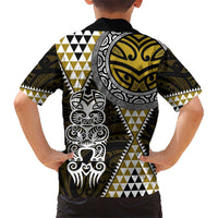 Yellow Aotearoa Niho Taniwha Hawaiian Shirt Maori Mythology Tooth - Taniko Motifs LT14 - Polynesian Pride