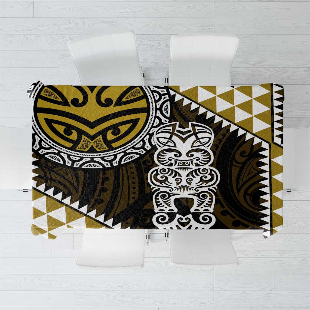 Yellow Aotearoa Niho Taniwha Tablecloth Maori Mythology Tooth - Taniko Motifs LT14 Yellow - Polynesian Pride