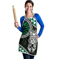 Green Aotearoa Niho Taniwha Apron Maori Mythology Tooth - Taniko Motifs - Polynesian Pride