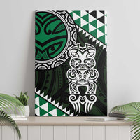 Green Aotearoa Niho Taniwha Canvas Wall Art Maori Mythology Tooth - Taniko Motifs LT14 - Polynesian Pride