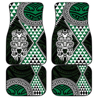 Green Aotearoa Niho Taniwha Car Mats Maori Mythology Tooth - Taniko Motifs LT14 - Polynesian Pride