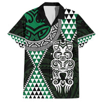 Green Aotearoa Niho Taniwha Hawaiian Shirt Maori Mythology Tooth - Taniko Motifs LT14 Green - Polynesian Pride