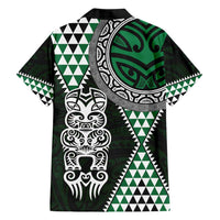 Green Aotearoa Niho Taniwha Hawaiian Shirt Maori Mythology Tooth - Taniko Motifs LT14 - Polynesian Pride