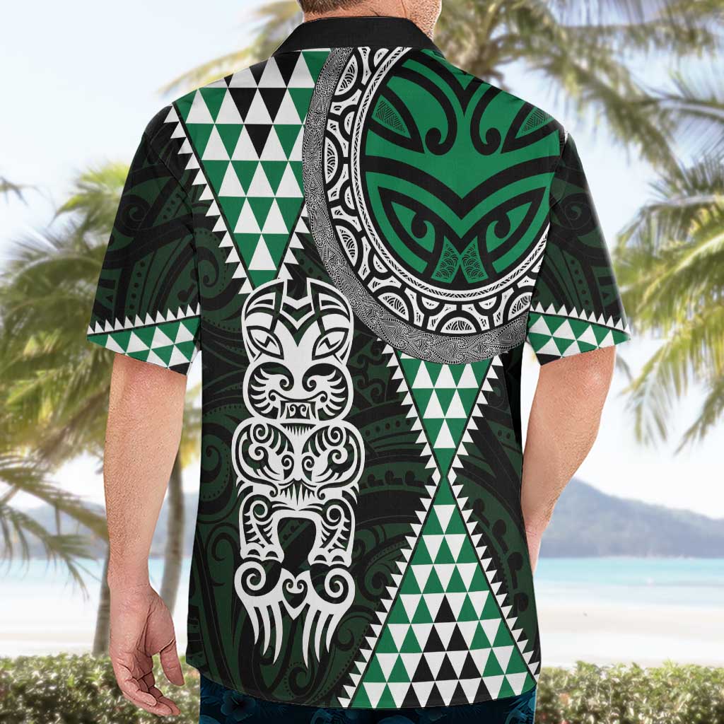 Green Aotearoa Niho Taniwha Hawaiian Shirt Maori Mythology Tooth - Taniko Motifs LT14 - Polynesian Pride