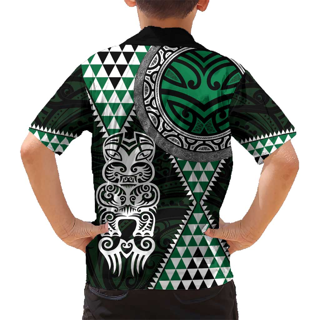 Green Aotearoa Niho Taniwha Hawaiian Shirt Maori Mythology Tooth - Taniko Motifs LT14 - Polynesian Pride