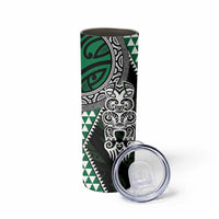Green Aotearoa Niho Taniwha Skinny Tumbler Maori Mythology Tooth - Taniko Motifs