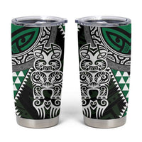 Green Aotearoa Niho Taniwha Tumbler Cup Maori Mythology Tooth - Taniko Motifs LT14 Green - Polynesian Pride