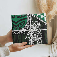 Green Aotearoa Niho Taniwha Wrapping Paper Maori Mythology Tooth - Taniko Motifs - Polynesian Pride