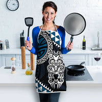 Blue Aotearoa Niho Taniwha Apron Maori Mythology Tooth - Taniko Motifs - Polynesian Pride