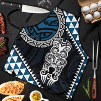 Blue Aotearoa Niho Taniwha Apron Maori Mythology Tooth - Taniko Motifs - Polynesian Pride