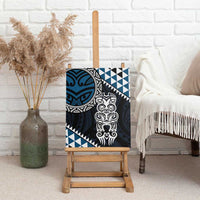 Blue Aotearoa Niho Taniwha Canvas Wall Art Maori Mythology Tooth - Taniko Motifs LT14 - Polynesian Pride