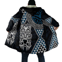 Blue Aotearoa Niho Taniwha Cloak Maori Mythology Tooth - Taniko Motifs - Polynesian Pride