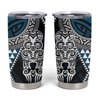 Blue Aotearoa Niho Taniwha Tumbler Cup Maori Mythology Tooth - Taniko Motifs LT14 Blue - Polynesian Pride