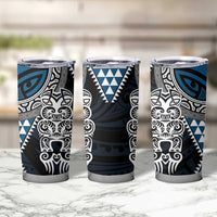 Blue Aotearoa Niho Taniwha Tumbler Cup Maori Mythology Tooth - Taniko Motifs LT14 - Polynesian Pride