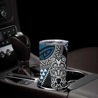 Blue Aotearoa Niho Taniwha Tumbler Cup Maori Mythology Tooth - Taniko Motifs LT14 - Polynesian Pride