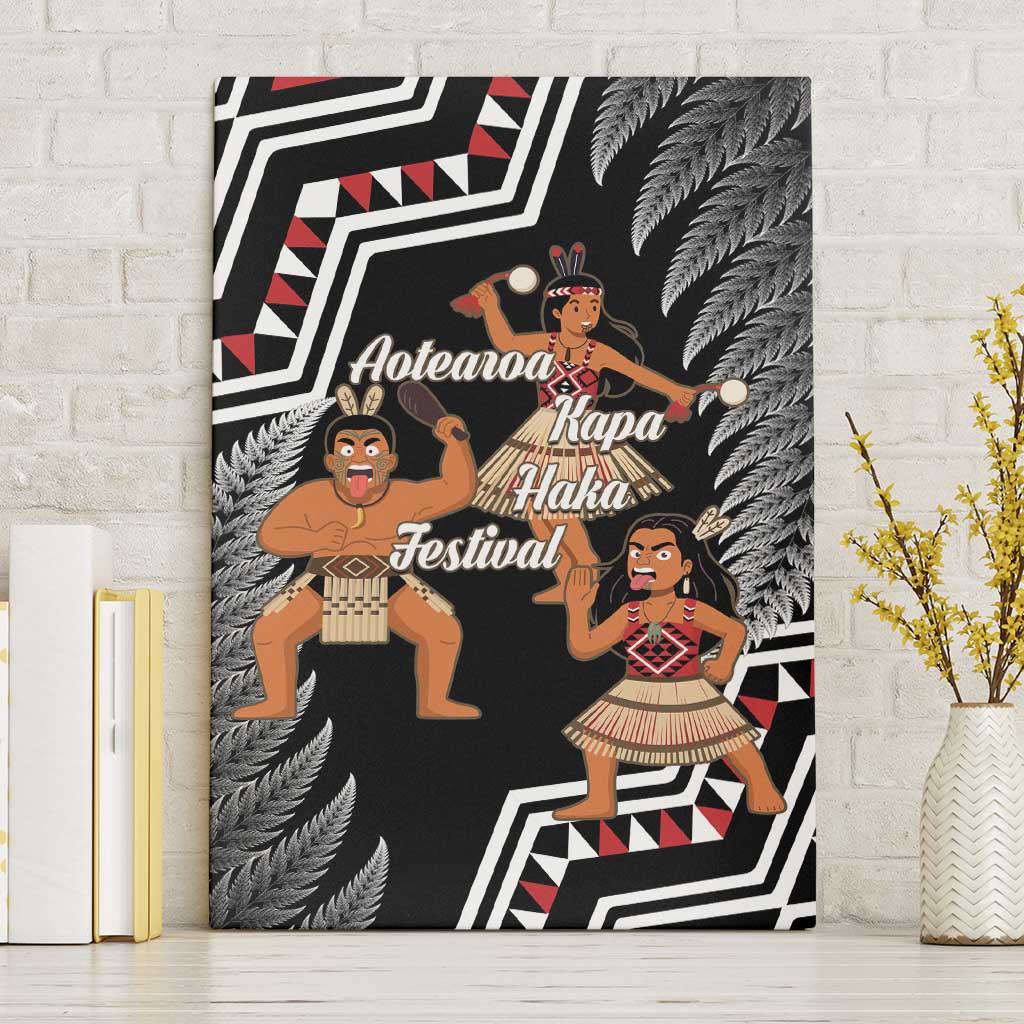 Aotearoa Kapa Haka Canvas Wall Art 2025 Festival - Traditional Maori Dance LT14 Without Frame Black - Polynesian Pride