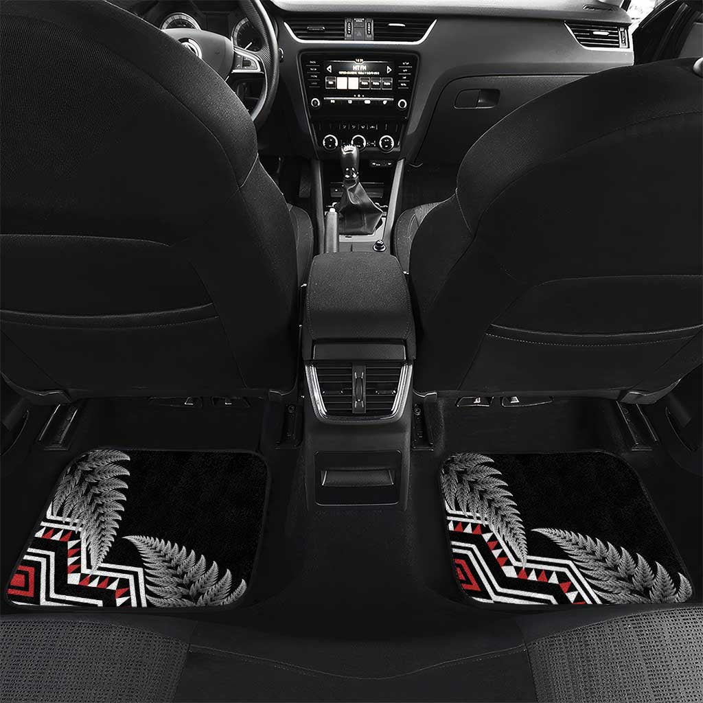 Aotearoa Kapa Haka Car Mats 2025 Festival - Traditional Maori Dance LT14 Set 2pcs - Back Black - Polynesian Pride