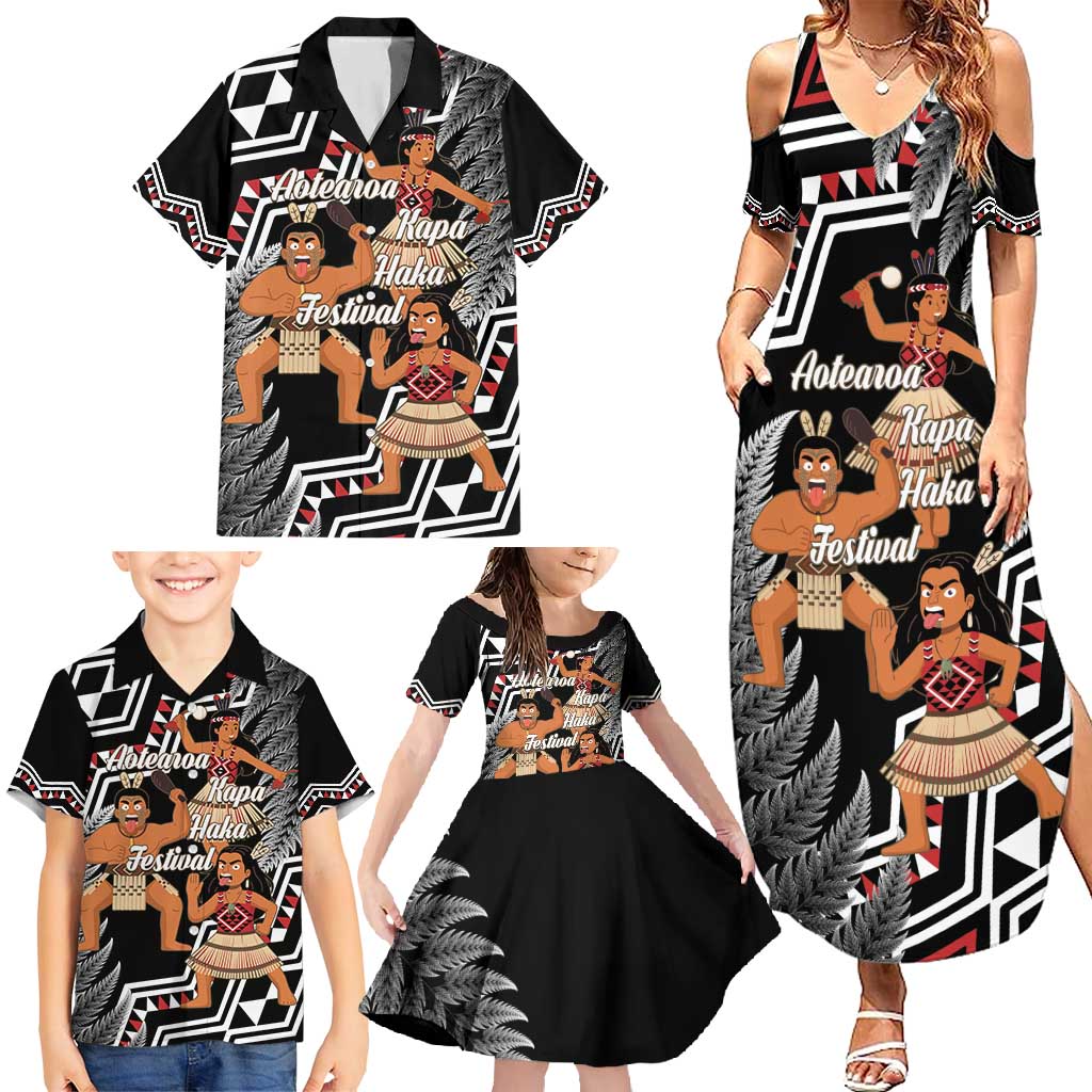 Aotearoa Kapa Haka Family Matching Summer Maxi Dress and Hawaiian Shirt 2025 Festival - Traditional Maori Dance