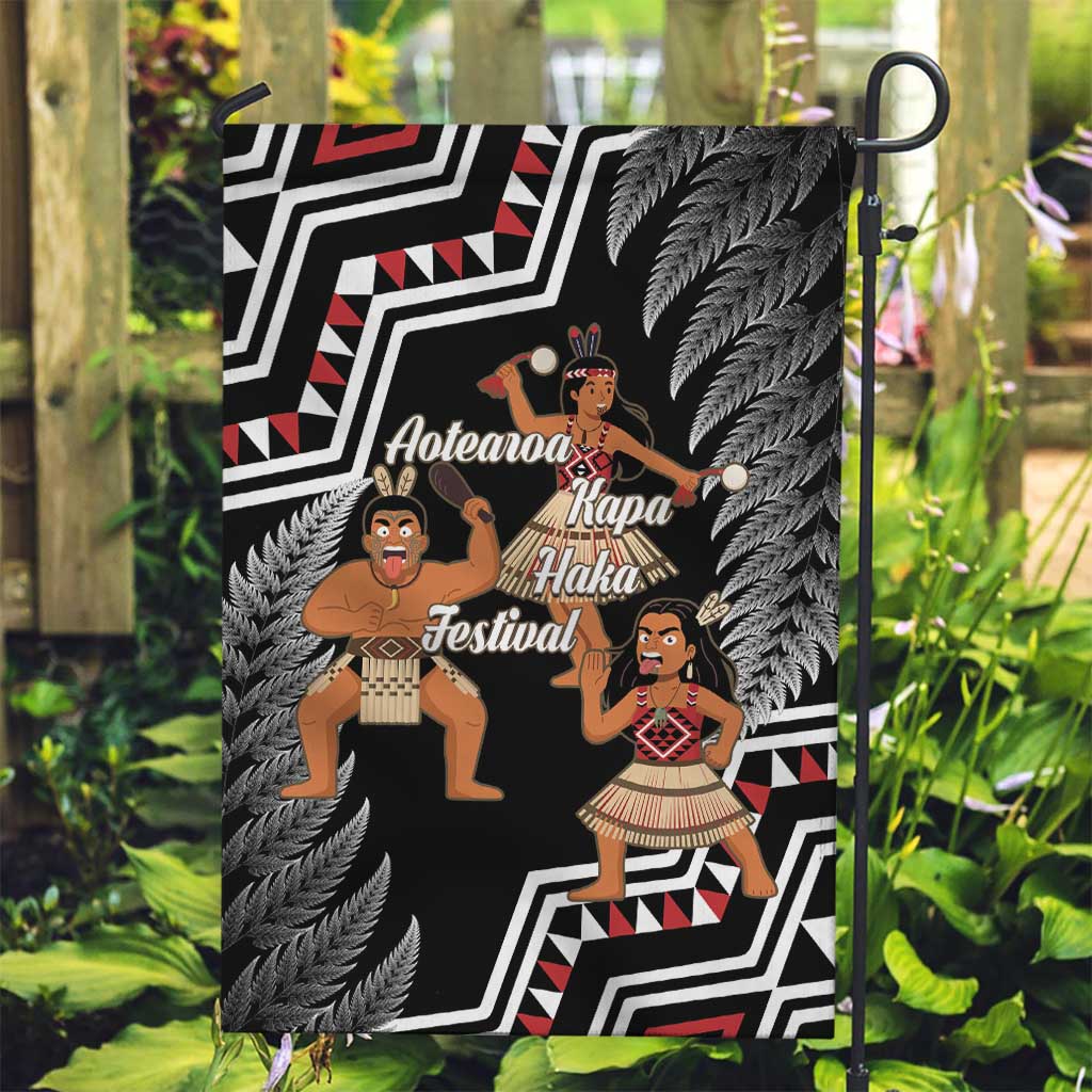 Aotearoa Kapa Haka Garden Flag 2025 Festival - Traditional Maori Dance LT14 Garden Flag Black - Polynesian Pride