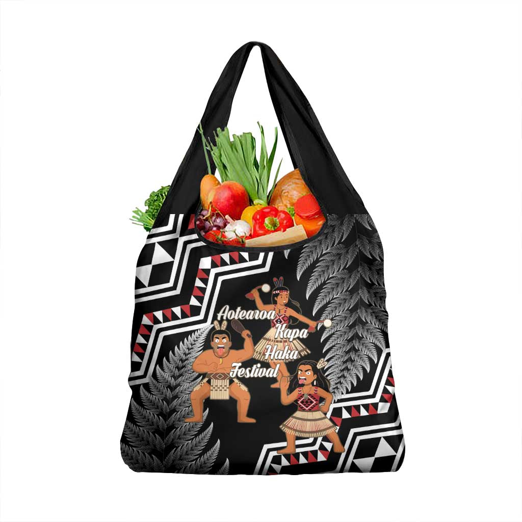 Aotearoa Kapa Haka Grocery Bag 2025 Festival - Traditional Maori Dance LT14 1-pack One Size Black - Polynesian Pride