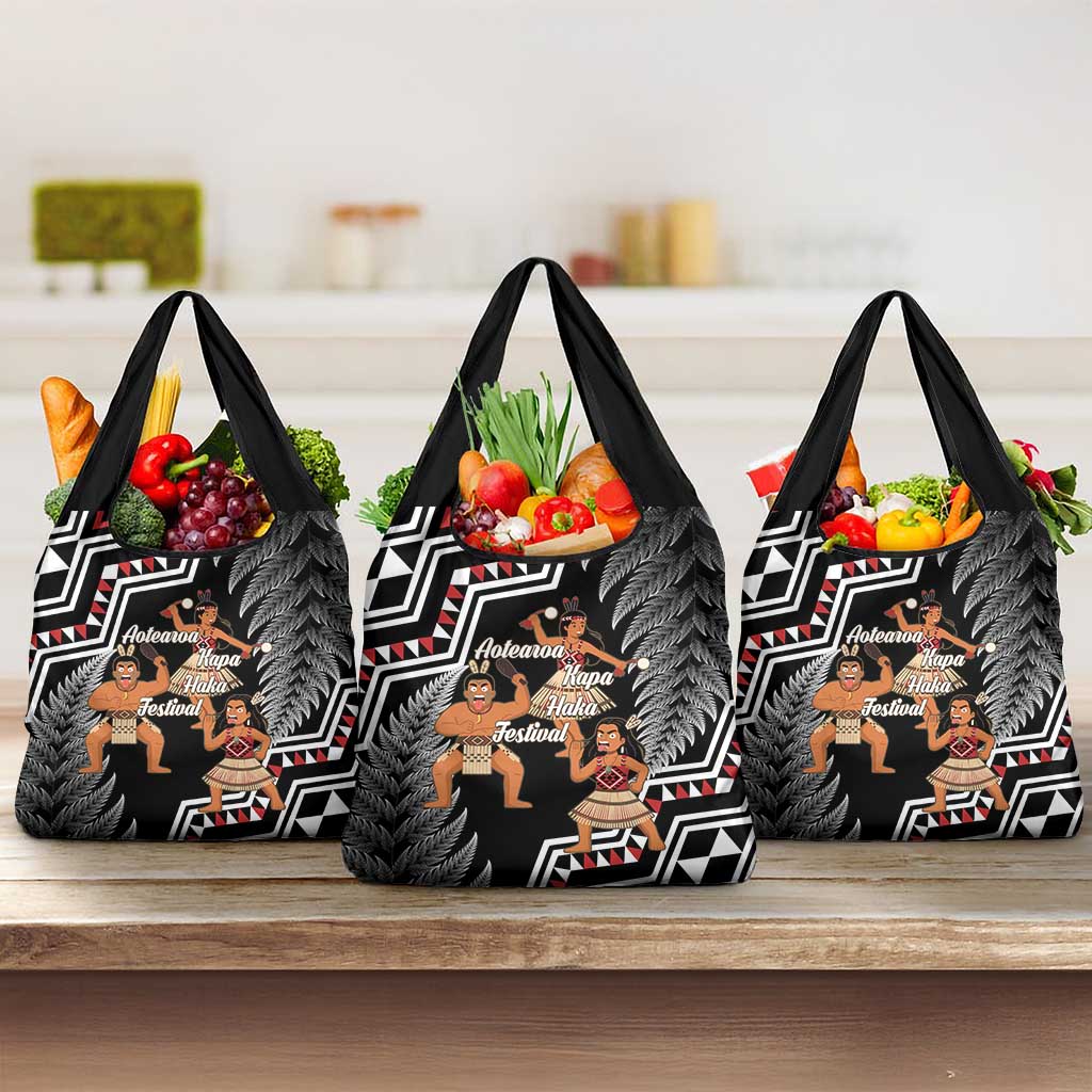 Aotearoa Kapa Haka Grocery Bag 2025 Festival - Traditional Maori Dance LT14 3-pack One Size Black - Polynesian Pride