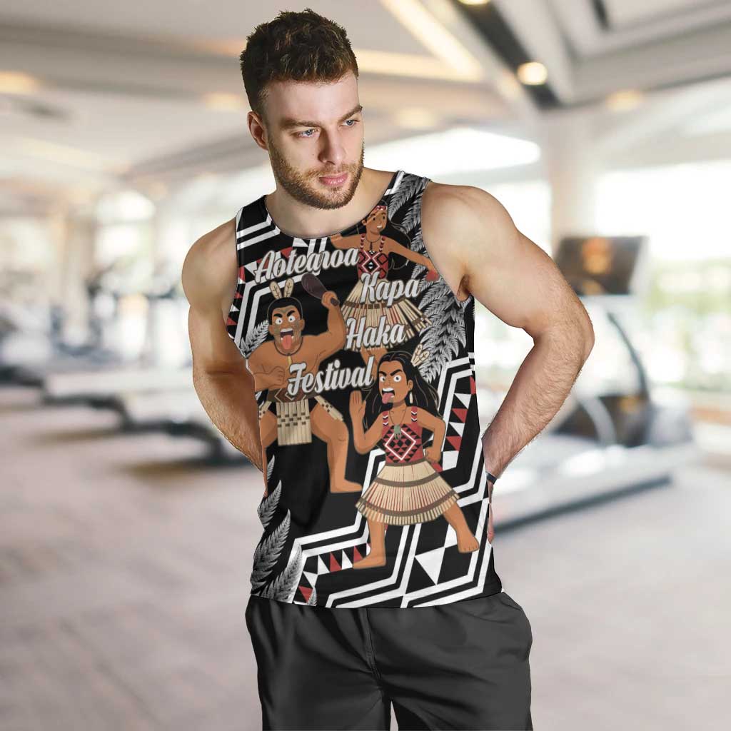 Aotearoa Kapa Haka Men Tank Top 2025 Festival - Traditional Maori Dance LT14 Black - Polynesian Pride