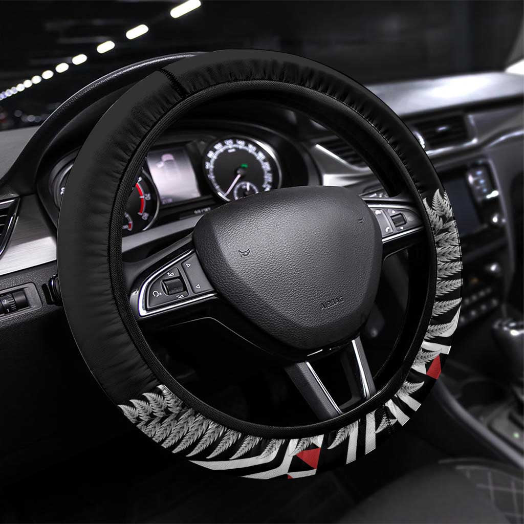 Aotearoa Kapa Haka Steering Wheel Cover 2025 Festival - Traditional Maori Dance LT14 Universal Fit Black - Polynesian Pride