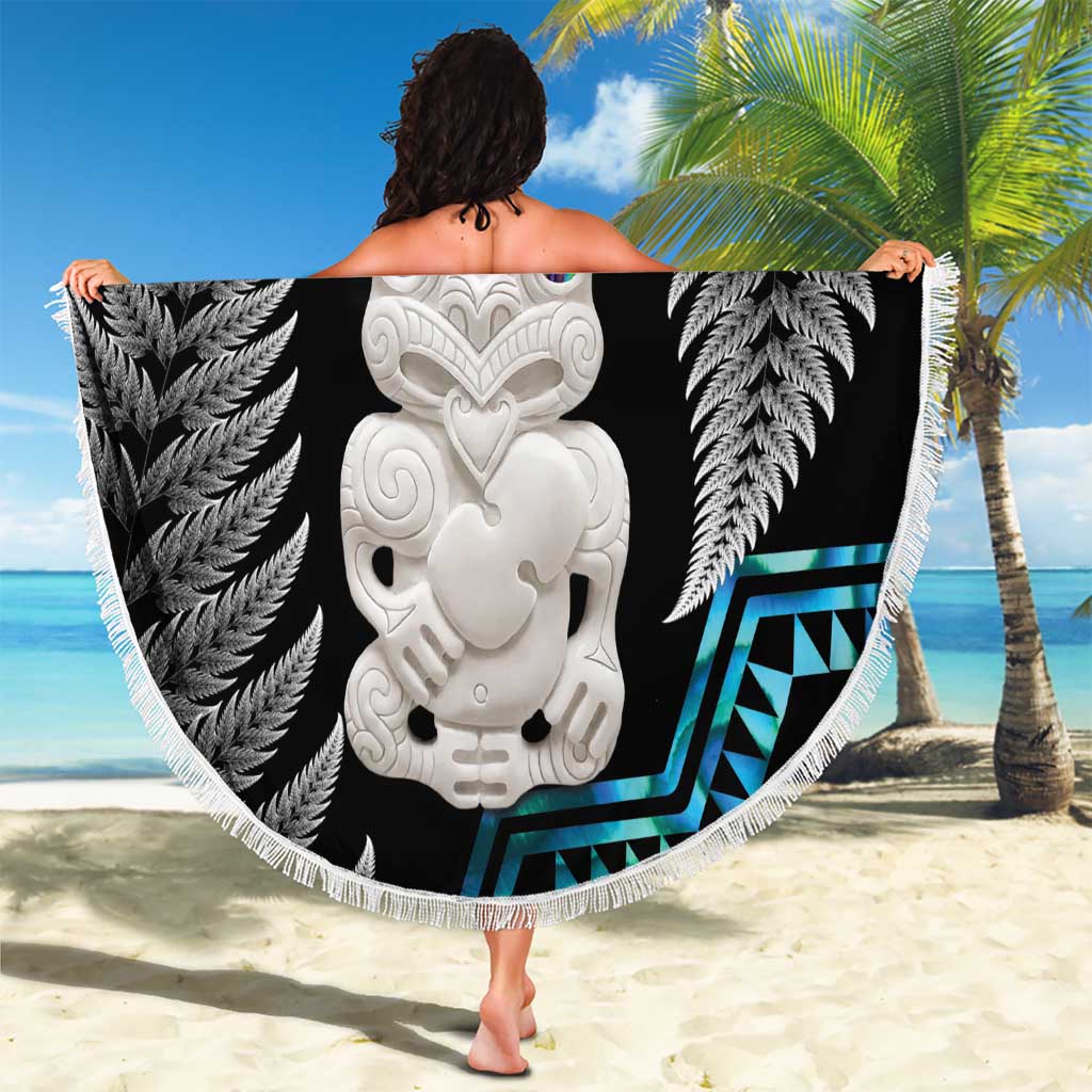 Aotearoa Taniko Paua Shell With Hei Tiki Beach Blanket LT14 - Polynesian Pride