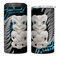 Aotearoa Taniko Paua Shell With Hei Tiki 4 in 1 Can Cooler Tumbler LT14 One Size: 16 oz Black - Polynesian Pride