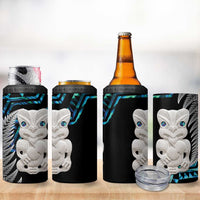 Aotearoa Taniko Paua Shell With Hei Tiki 4 in 1 Can Cooler Tumbler LT14 - Polynesian Pride