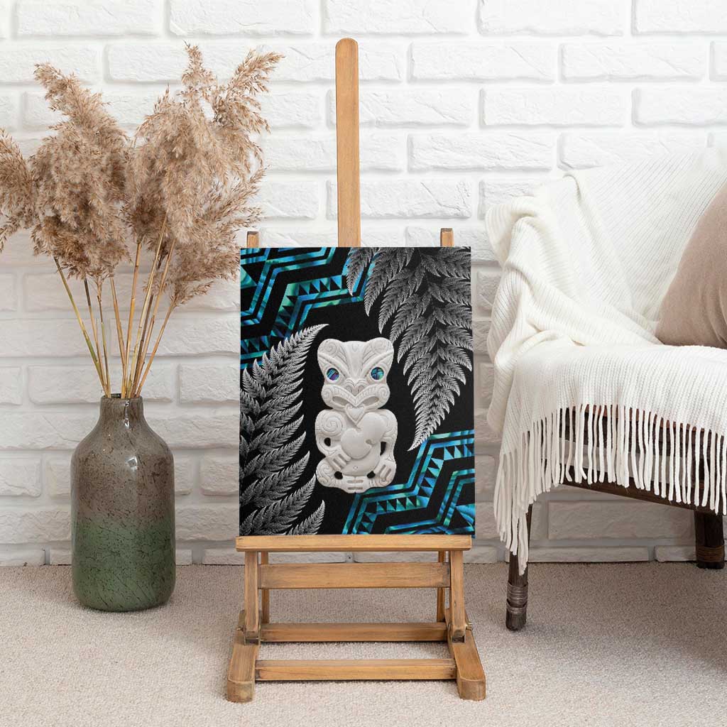 Aotearoa Taniko Paua Shell With Hei Tiki Canvas Wall Art LT14 - Polynesian Pride