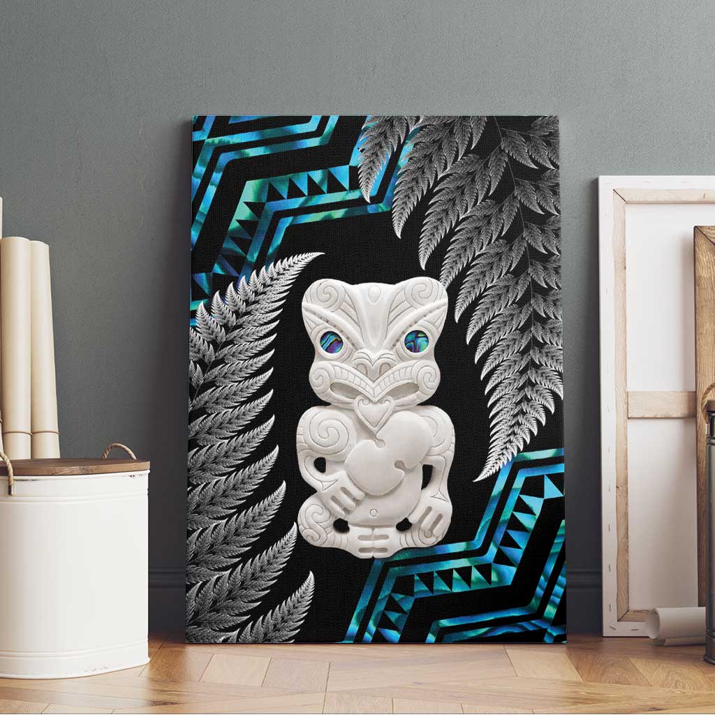 Aotearoa Taniko Paua Shell With Hei Tiki Canvas Wall Art LT14 - Polynesian Pride