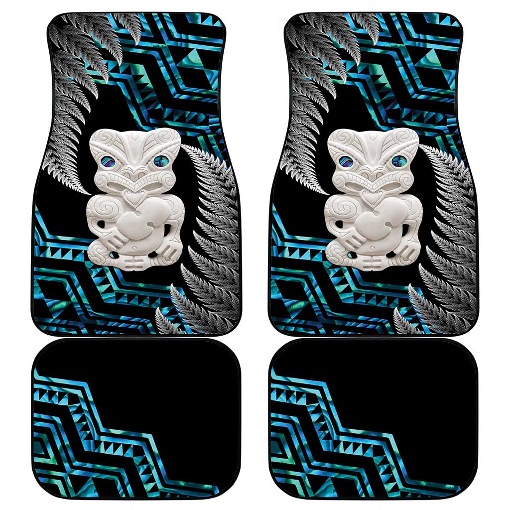 Aotearoa Taniko Paua Shell With Hei Tiki Car Mats LT14 - Polynesian Pride