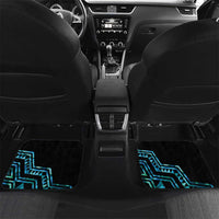 Aotearoa Taniko Paua Shell With Hei Tiki Car Mats LT14 Set 2pcs - Back Black - Polynesian Pride