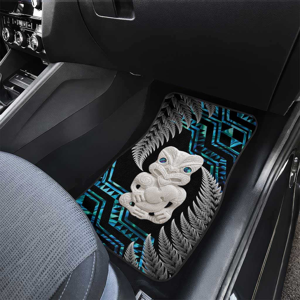 Aotearoa Taniko Paua Shell With Hei Tiki Car Mats LT14 - Polynesian Pride