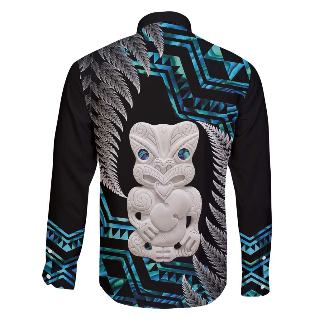 Aotearoa Taniko Paua Shell With Hei Tiki Family Matching Off Shoulder Maxi Dress and Hawaiian Shirt