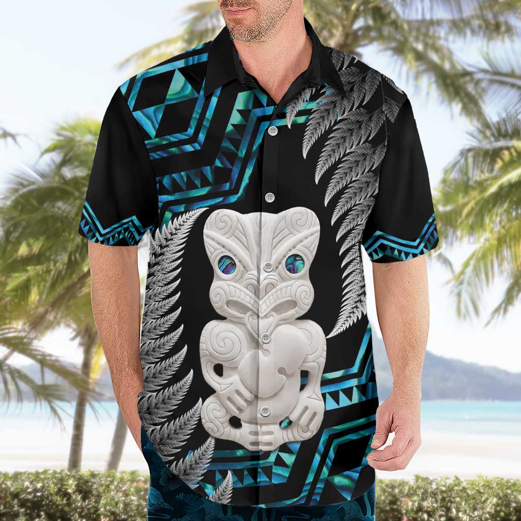 Aotearoa Taniko Paua Shell With Hei Tiki Hawaiian Shirt LT14 - Polynesian Pride