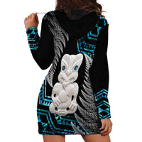Aotearoa Taniko Paua Shell With Hei Tiki Hoodie Dress LT14 - Polynesian Pride