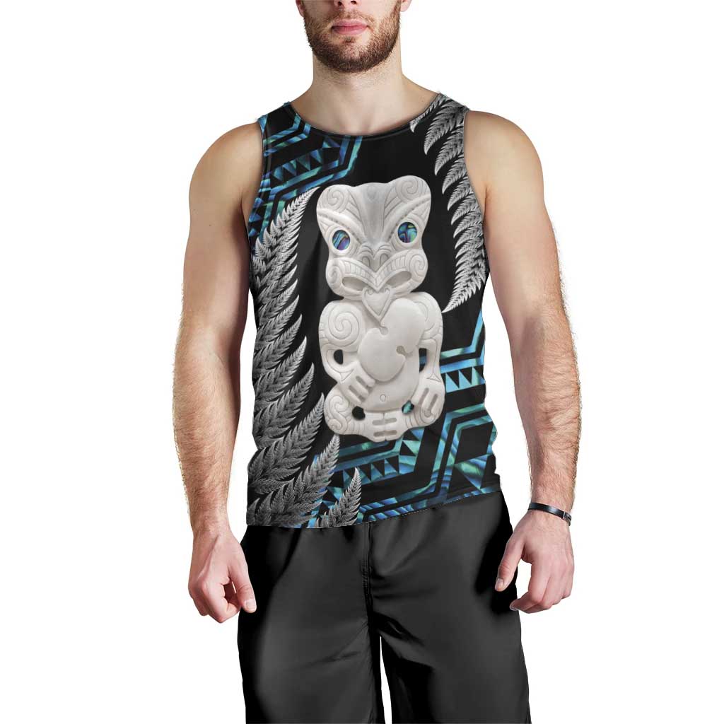 Aotearoa Taniko Paua Shell With Hei Tiki Men Tank Top LT14 - Polynesian Pride