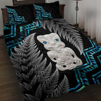 Aotearoa Taniko Paua Shell With Hei Tiki Quilt Bed Set LT14 Black - Polynesian Pride